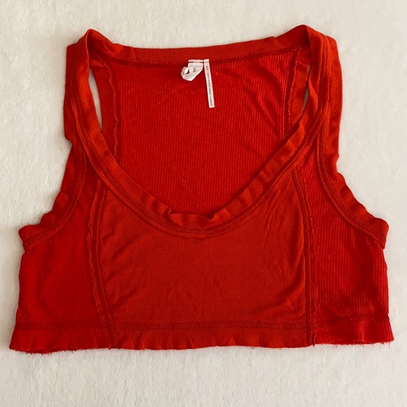 {Urban Outfitters} Out From Under | Sleeveless Ribbed Crop Top Orange (M) - Picture 1 of 13